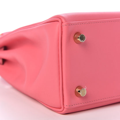 Hermes Swift Kelly Retourne 25 Rose Azalee 12 of 42