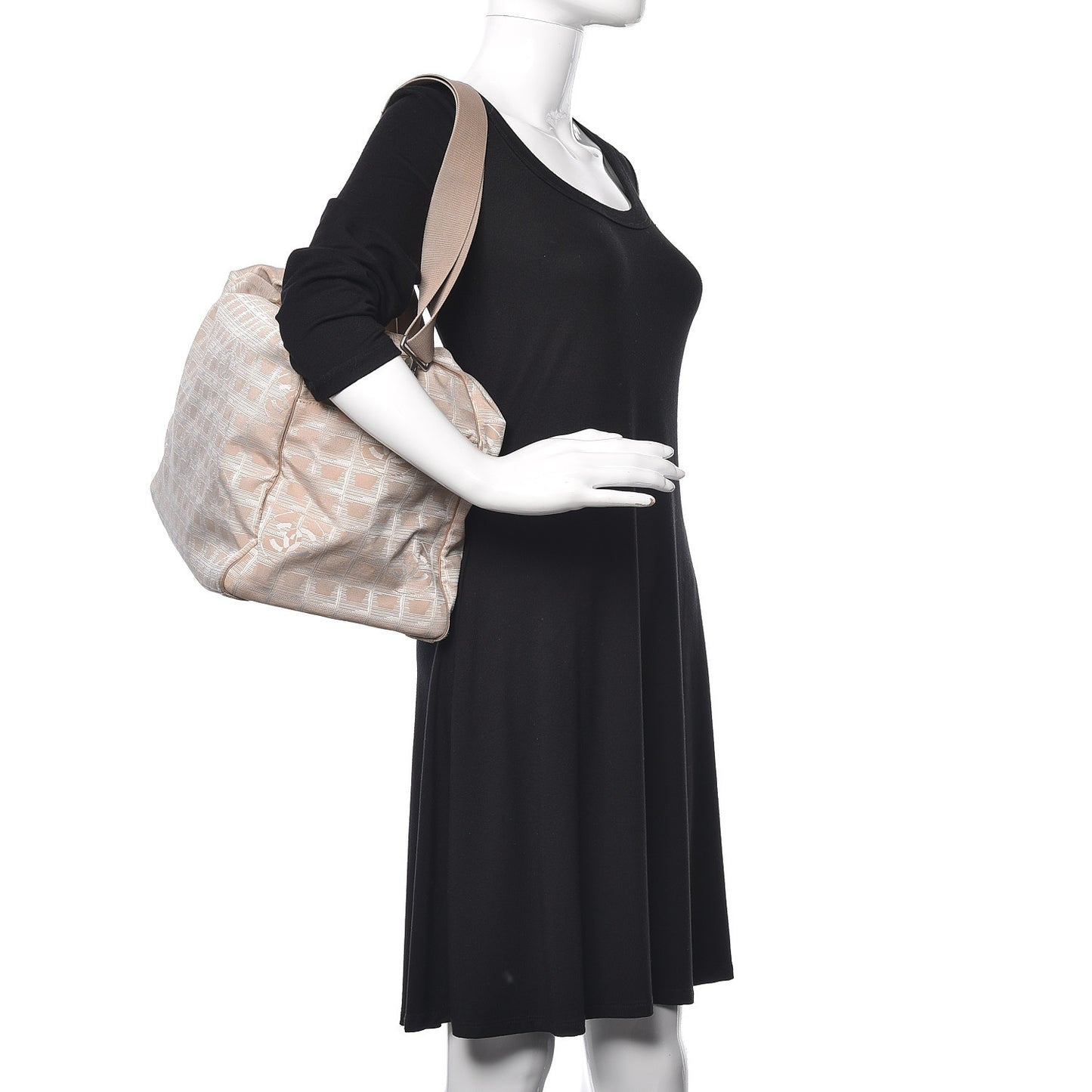 Nylon Small Travel Duffle Beige
