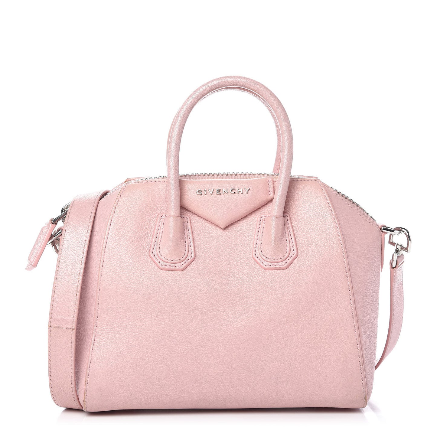 Sugar Goatskin Mini Antigona Pale Pink
