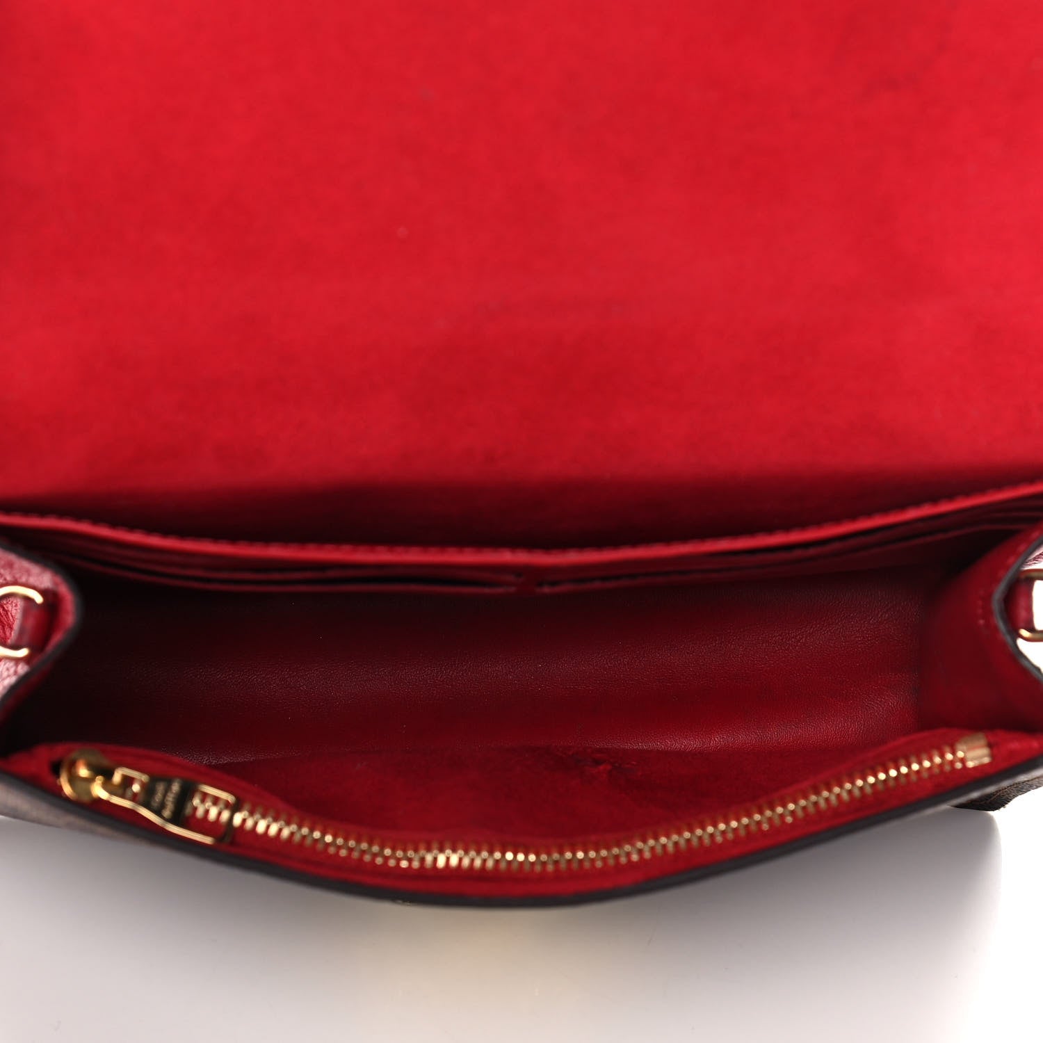 Louis Vuitton Damier Ebene Croisette Chain Wallet Scarlet 5 of 14
