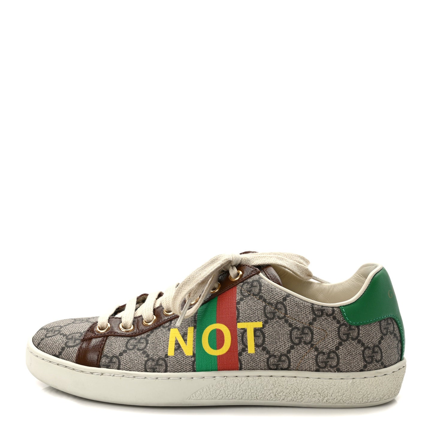 GG Supreme Monogram Fake/Not Womens Ace Sneakers 35.5 Beige New Shamarock 35.5 Brown Sugar