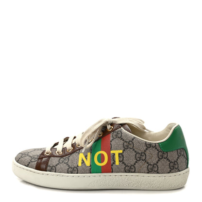 Gucci GG Supreme Monogram Fake/Not Womens Ace Sneakers 35.5 Beige New Shamarock 35.5 Brown Sugar 1 of 10