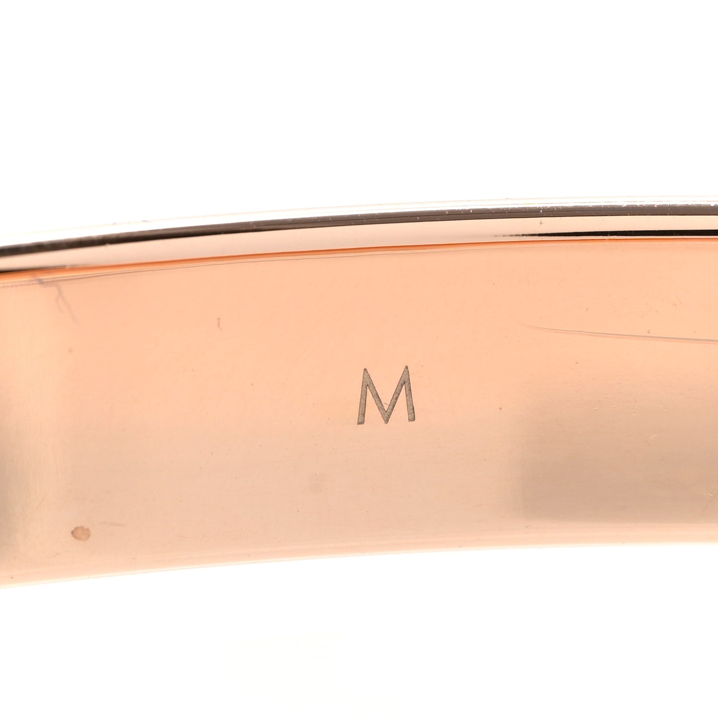 Brass Monogram Nanogram Cuff M Pink Gold