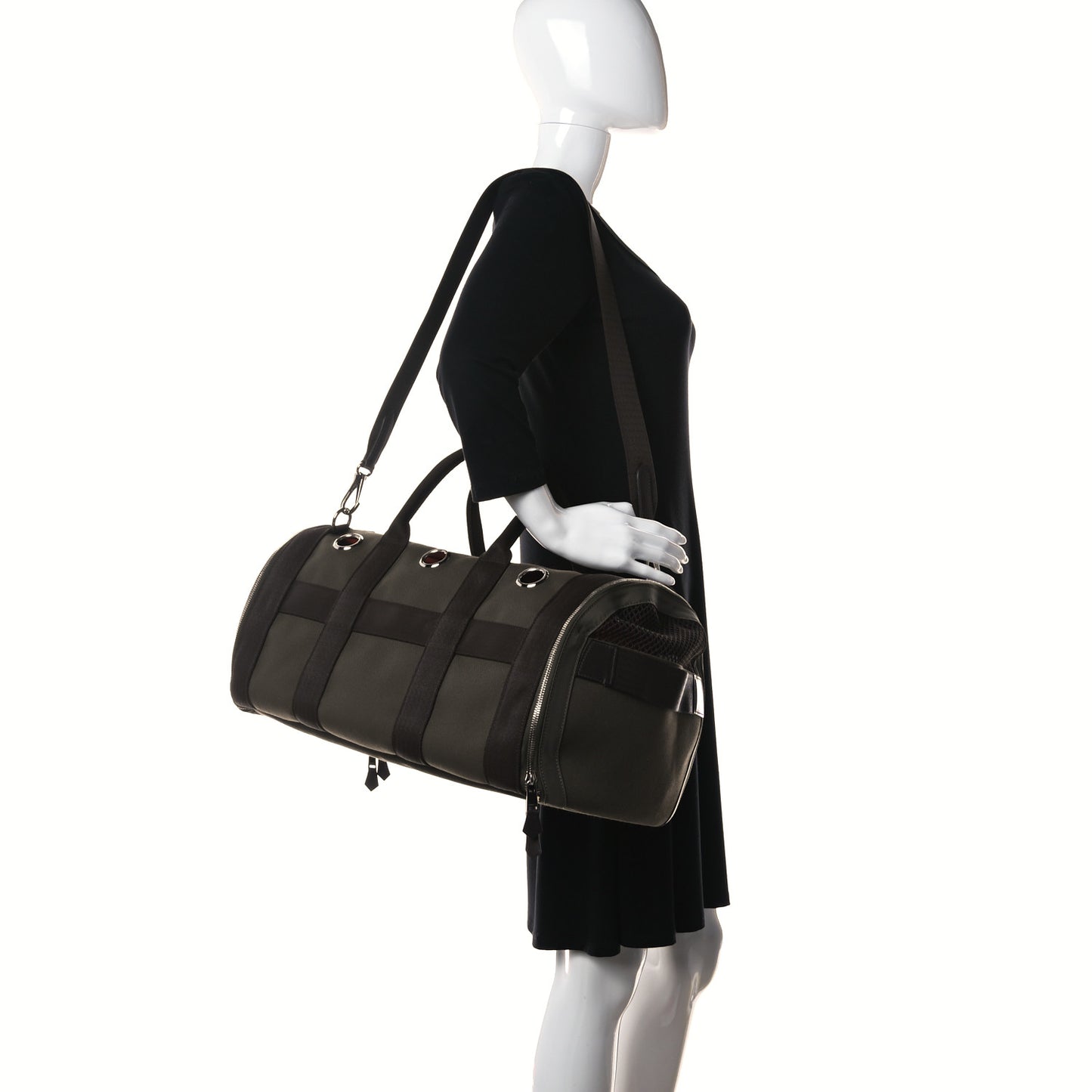 Fabric Carrying Dog Bag Kaki Feu