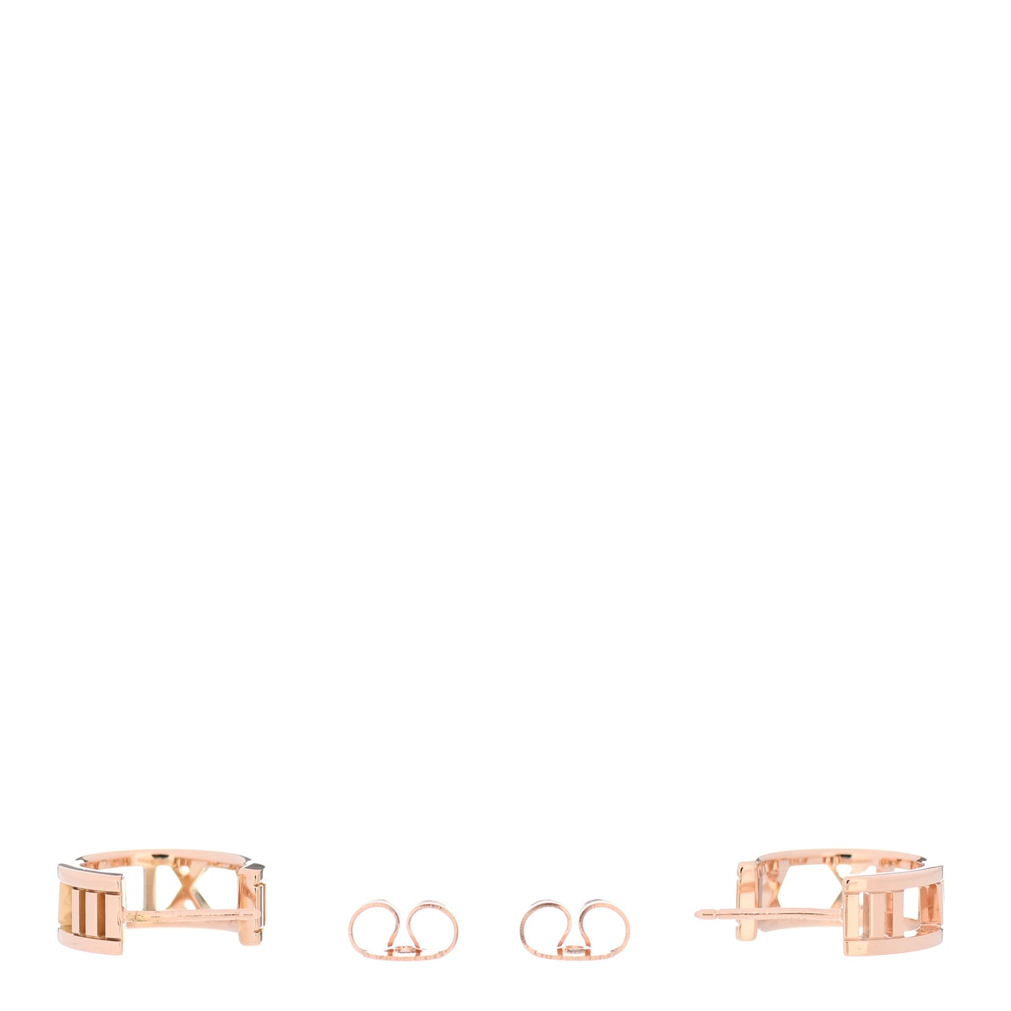 18K Rose Gold Mini Atlas Hoop Earrings