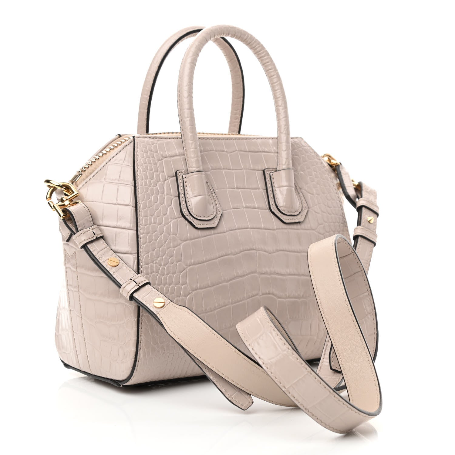 Givenchy Calfskin Crocodile Embossed Mini Antigona Dune 3 of 10
