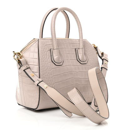Givenchy Calfskin Crocodile Embossed Mini Antigona Dune 3 of 10