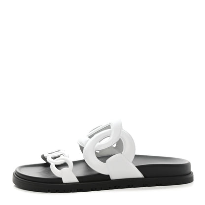 Hermes Nappa Womens Extra Sandals 40 White 1 of 9