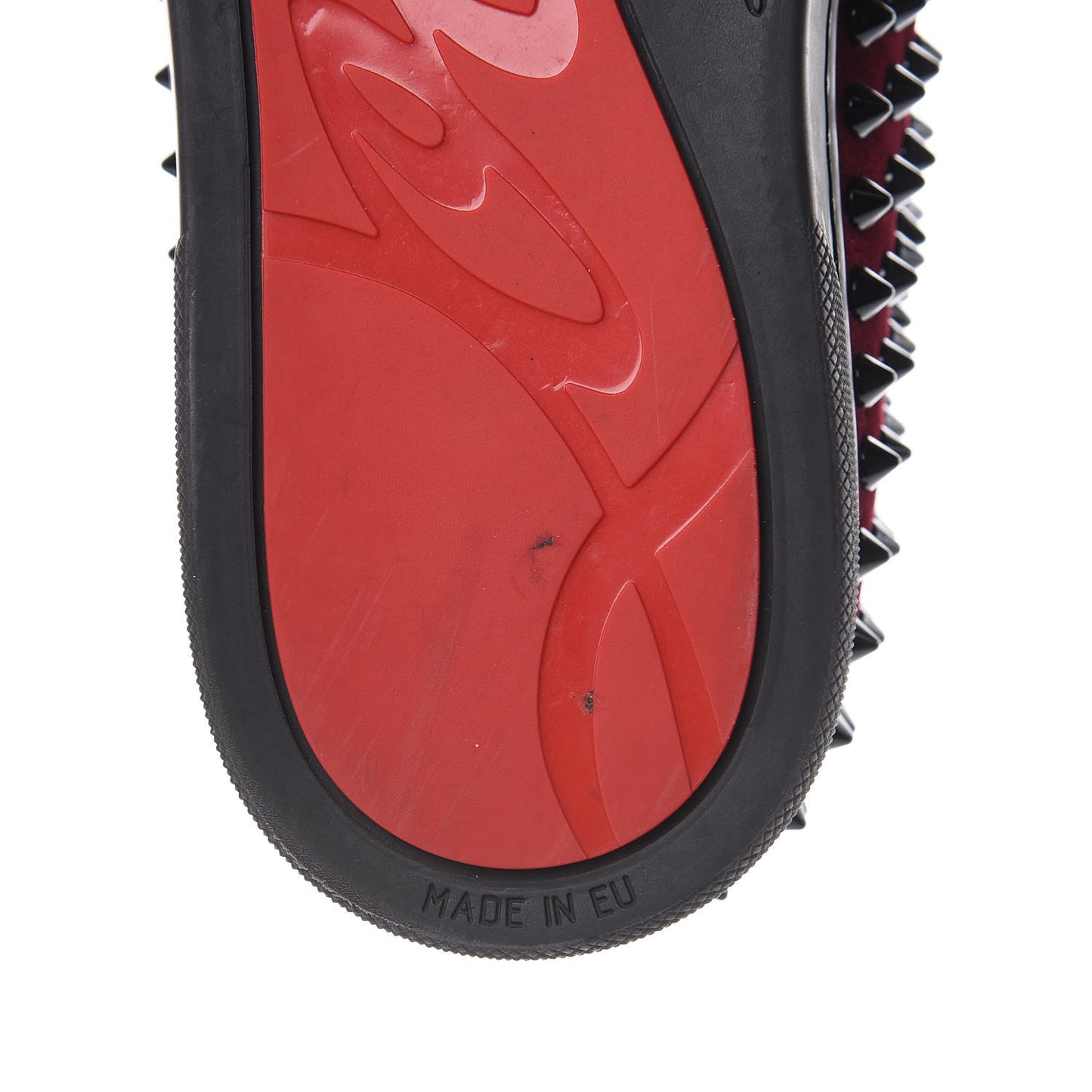 Mens Velvet Spikes Roller Boat Flats 40 Rouge Imperial Black