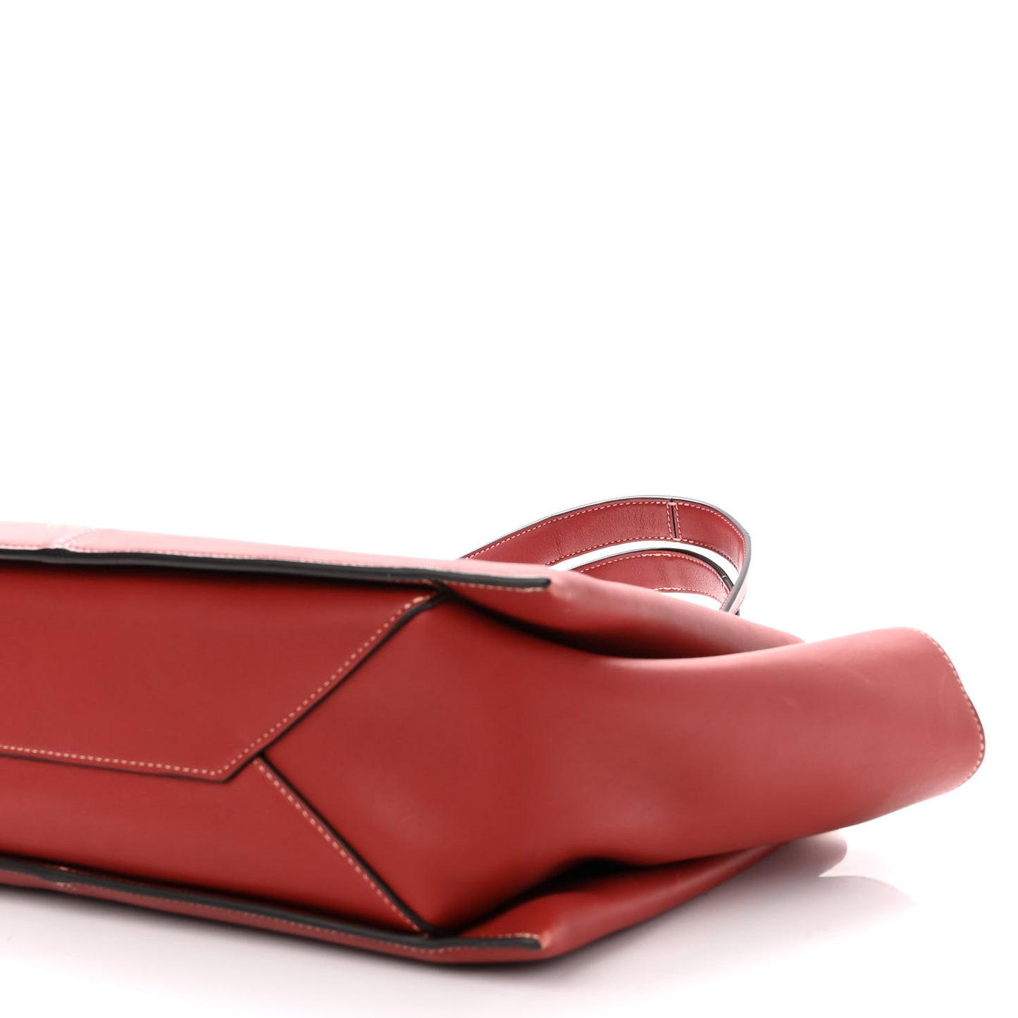 Calfskin Medium Tri-Fold Bag Red Wood