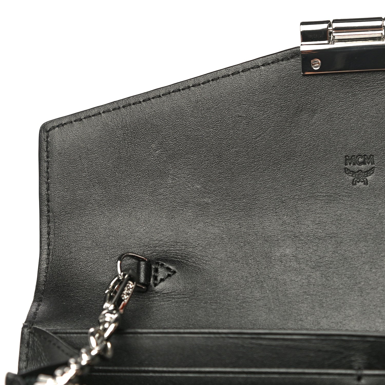 MCM Visetos Large Patricia Wallet On Chain Black 13 of 15