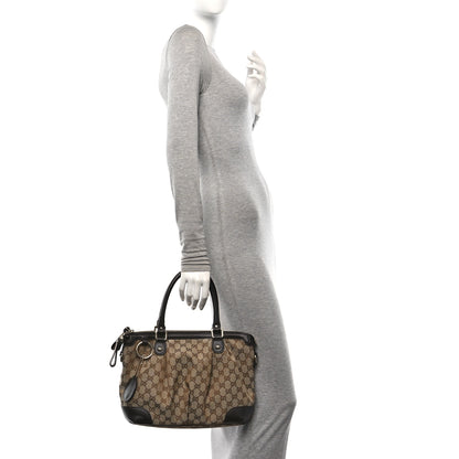 Gucci Monogram Medium Sukey Top Handle Dark Brown 2 of 10