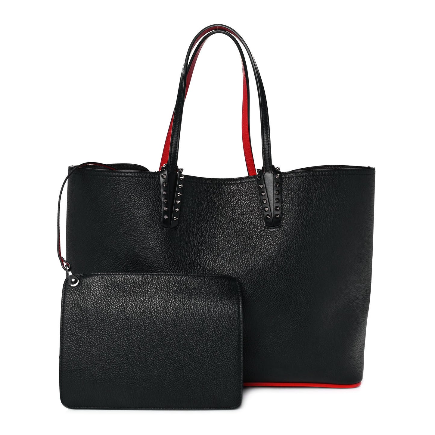 Calfskin Spikes East West Cabata Tote Black