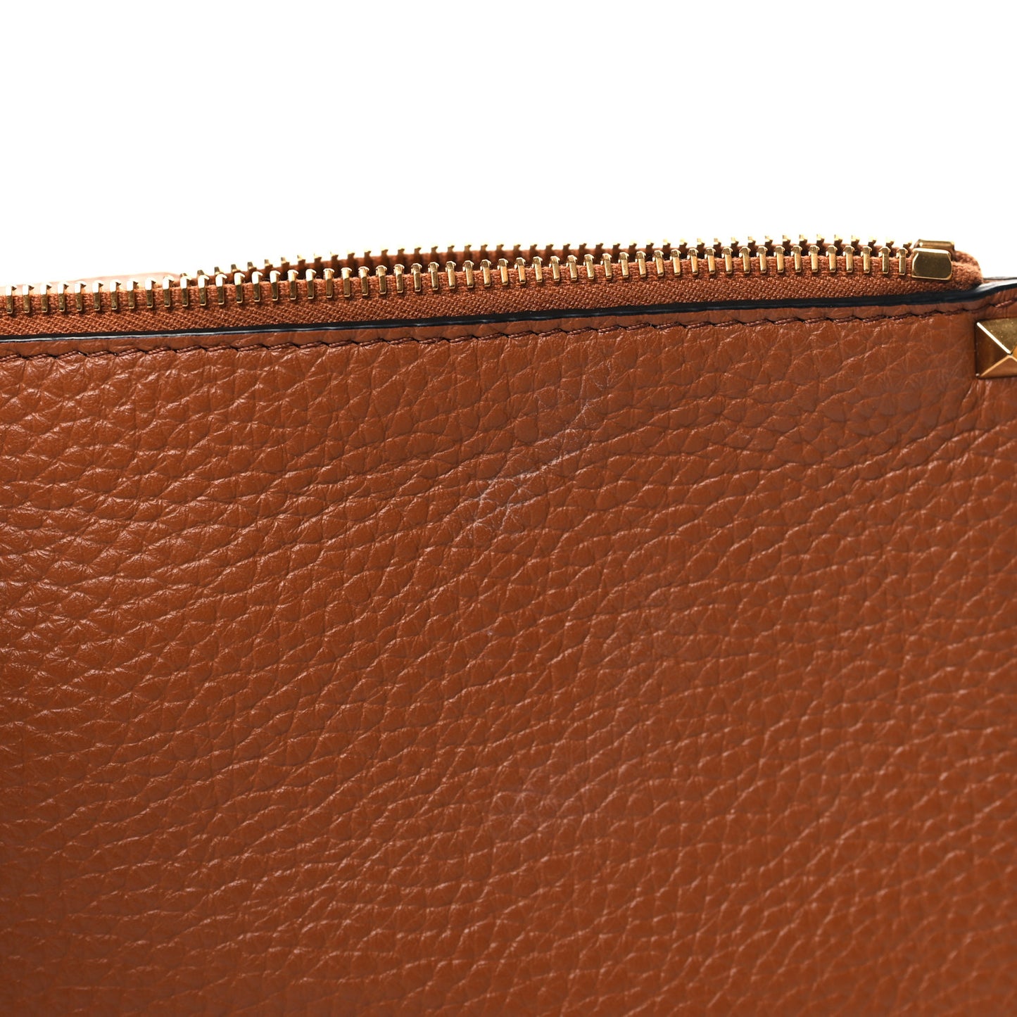 Raffia Grained Calfskin Medium Rockstud Vlogo Tote Naturale