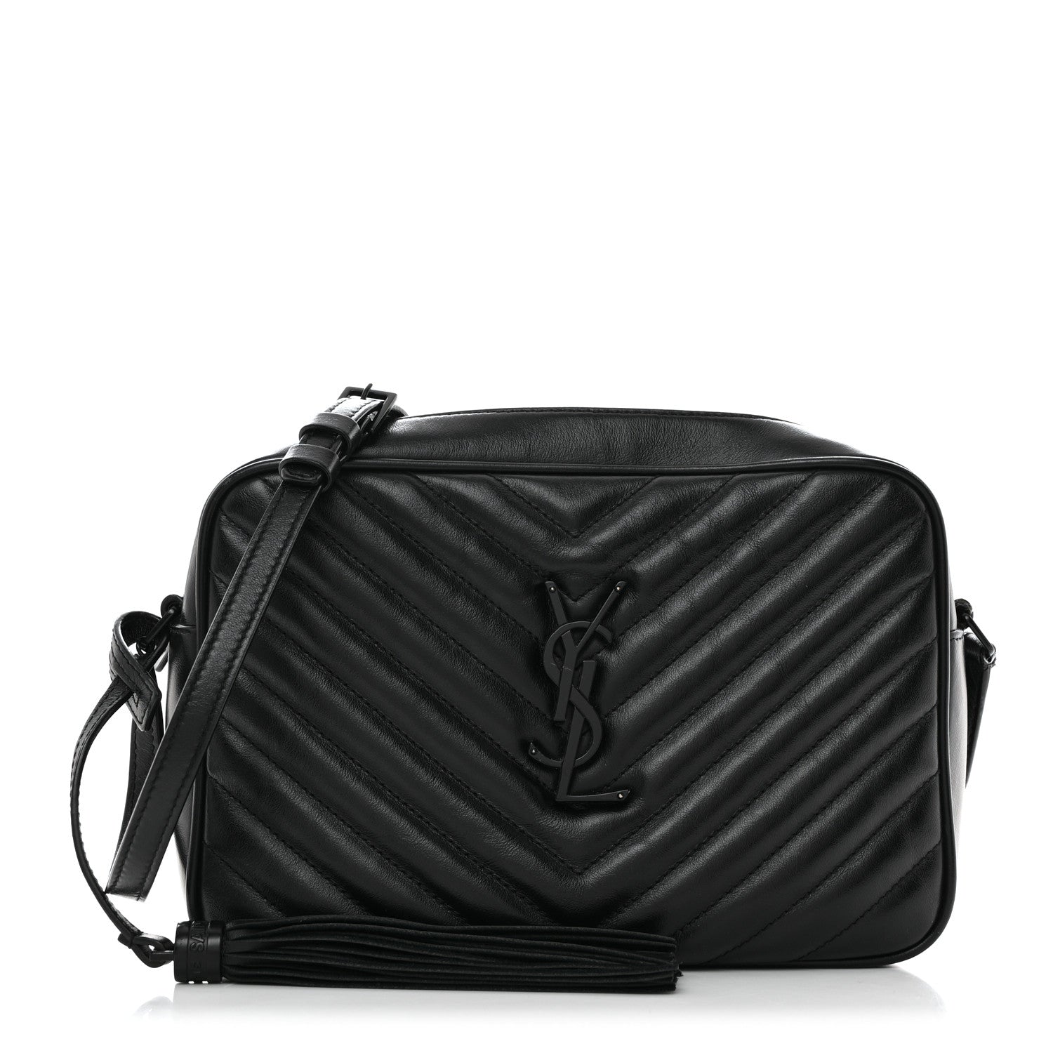 Saint Laurent Calfskin Matelasse Monogram Monochrome Lou Camera Bag Black 1 of 10