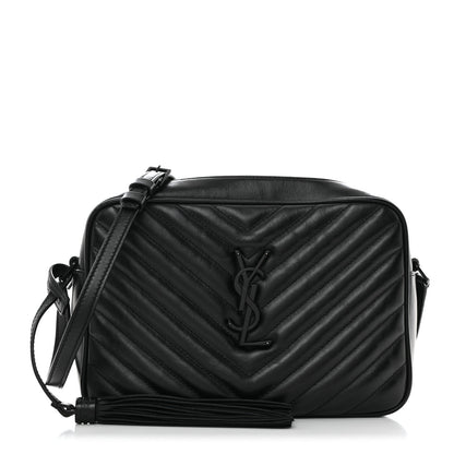 Saint Laurent Calfskin Matelasse Monogram Monochrome Lou Camera Bag Black 1 of 10