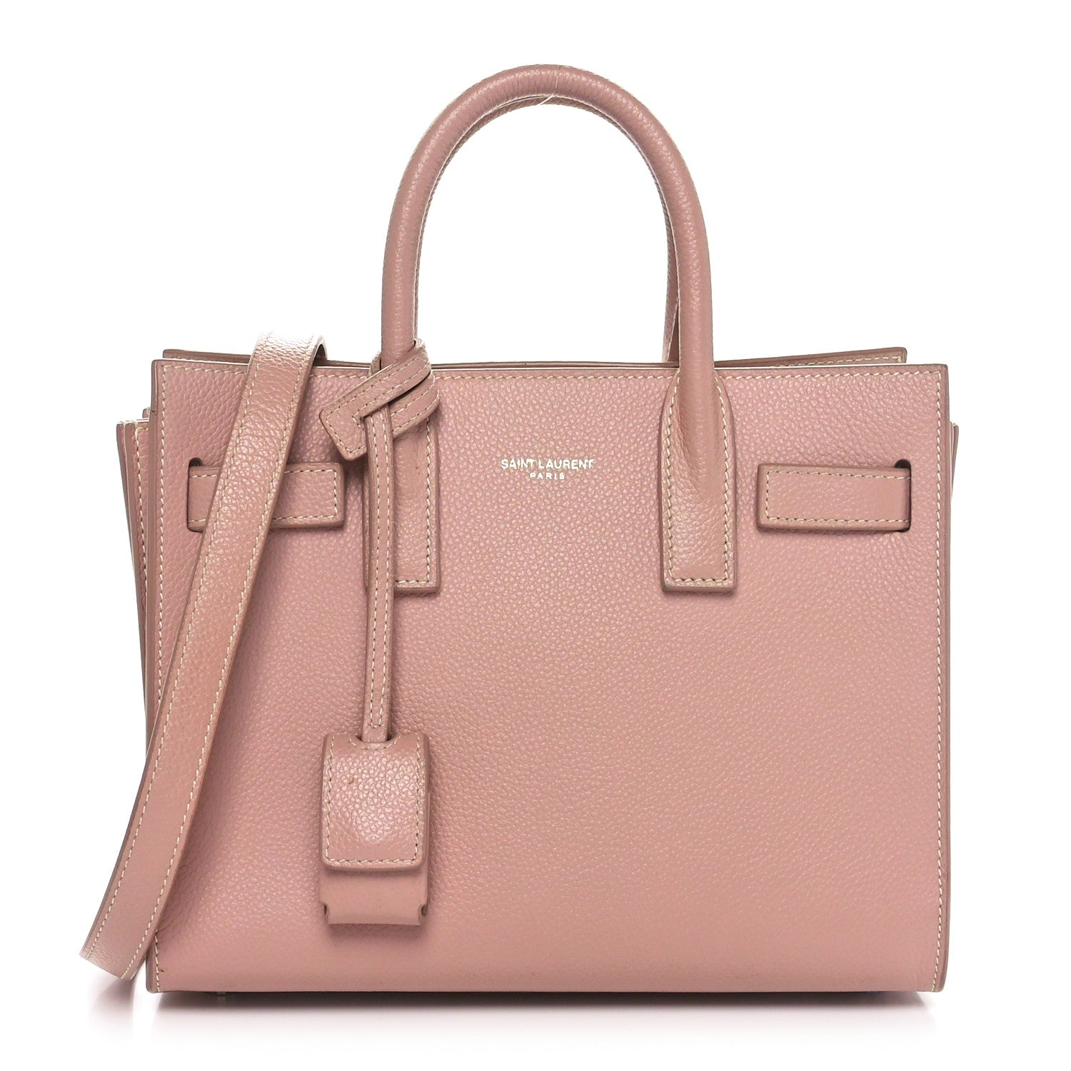 Saint Laurent Grained Calfskin Nano Sac De Jour Antique Rose 1 of 10