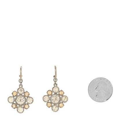 Chanel Crystal CC Dangle Earrings Silver 2 of 4