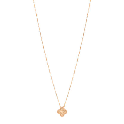 Van Cleef & Arpels 18K Rose Gold Vintage Alhambra Pendant Necklace 1 of 6