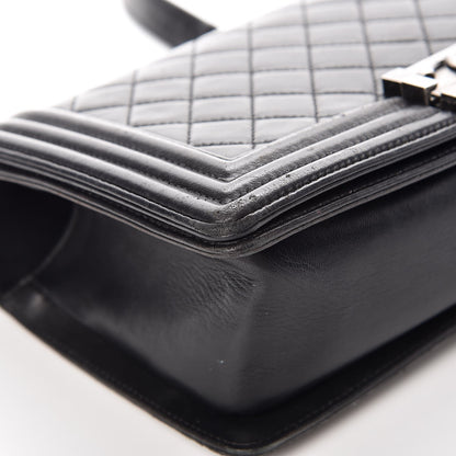 Chanel Lambskin Quilted Medium Boy Flap Black 8 of 11