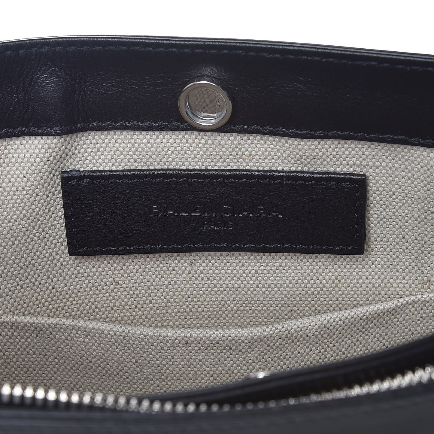 Cotton Canvas Pochette Crossbody Bag Black