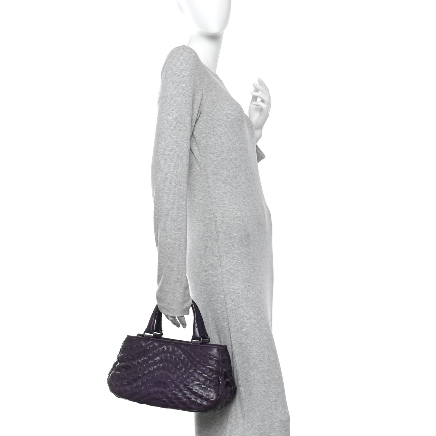 Nappa Intrecciato Maggiore Small Basket Bag Monalisa