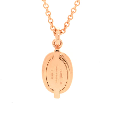 Hermes Metal Enamel Mini Maillon Pendant Necklace Rose Candeur 5 of 6