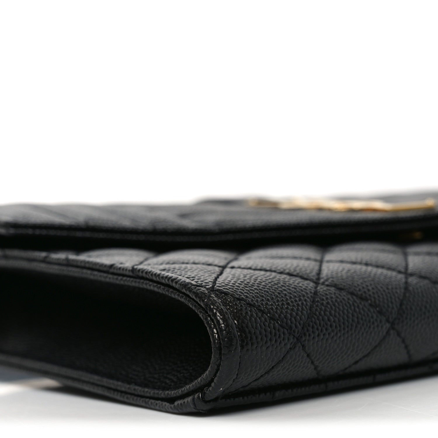 Saint Laurent Grain De Poudre Textured Mixed Matelasse Triquilt Monogram Clutch Black 8 of 10