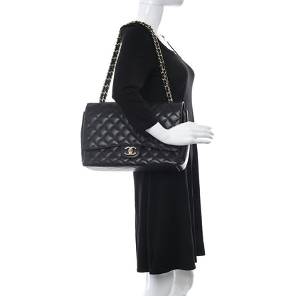 Chanel Caviar Quilted Maxi Double Flap Black 2 of 12