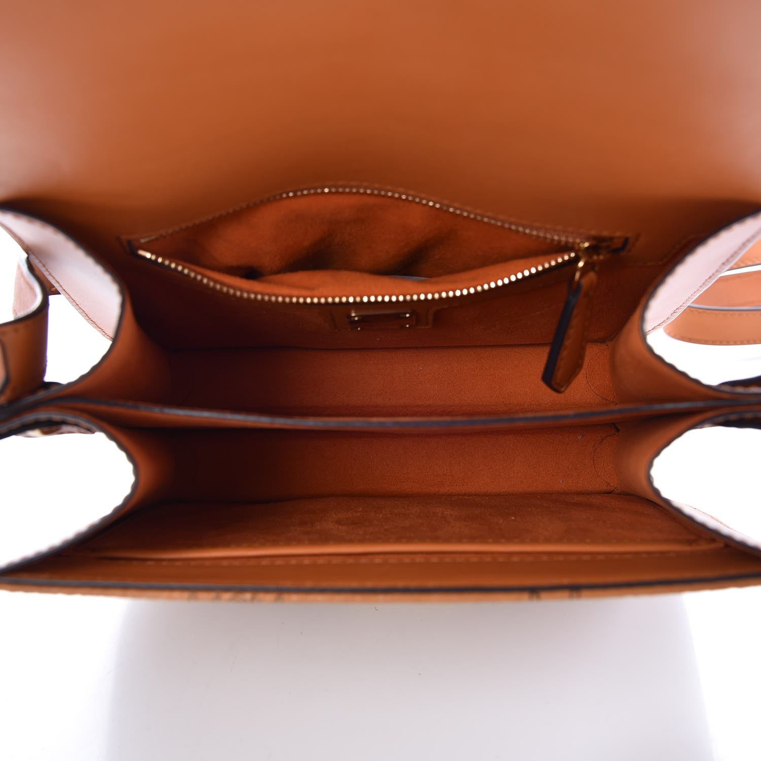 MCM Visetos Calfskin Small Patricia Crossbody Bag Cognac Black 5 of 8