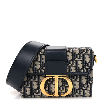 Christian Dior Oblique 30 Montaigne Box Bag Blue 1 of 12