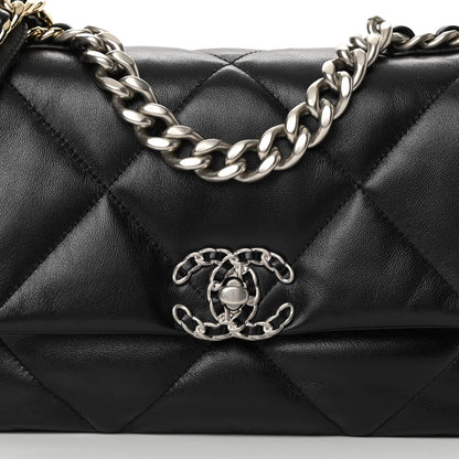 Chanel Lambskin Quilted Medium Chanel 19 Flap Black 8 of 13