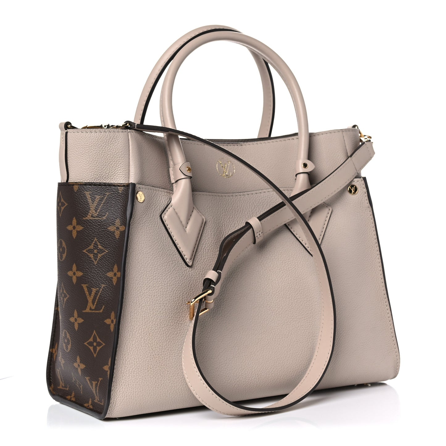 Calfskin Monogram On My Side Greige