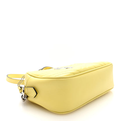 Gucci Calfskin Matelasse Small GG Marmont Chain Shoulder Bag Banana 4 of 10