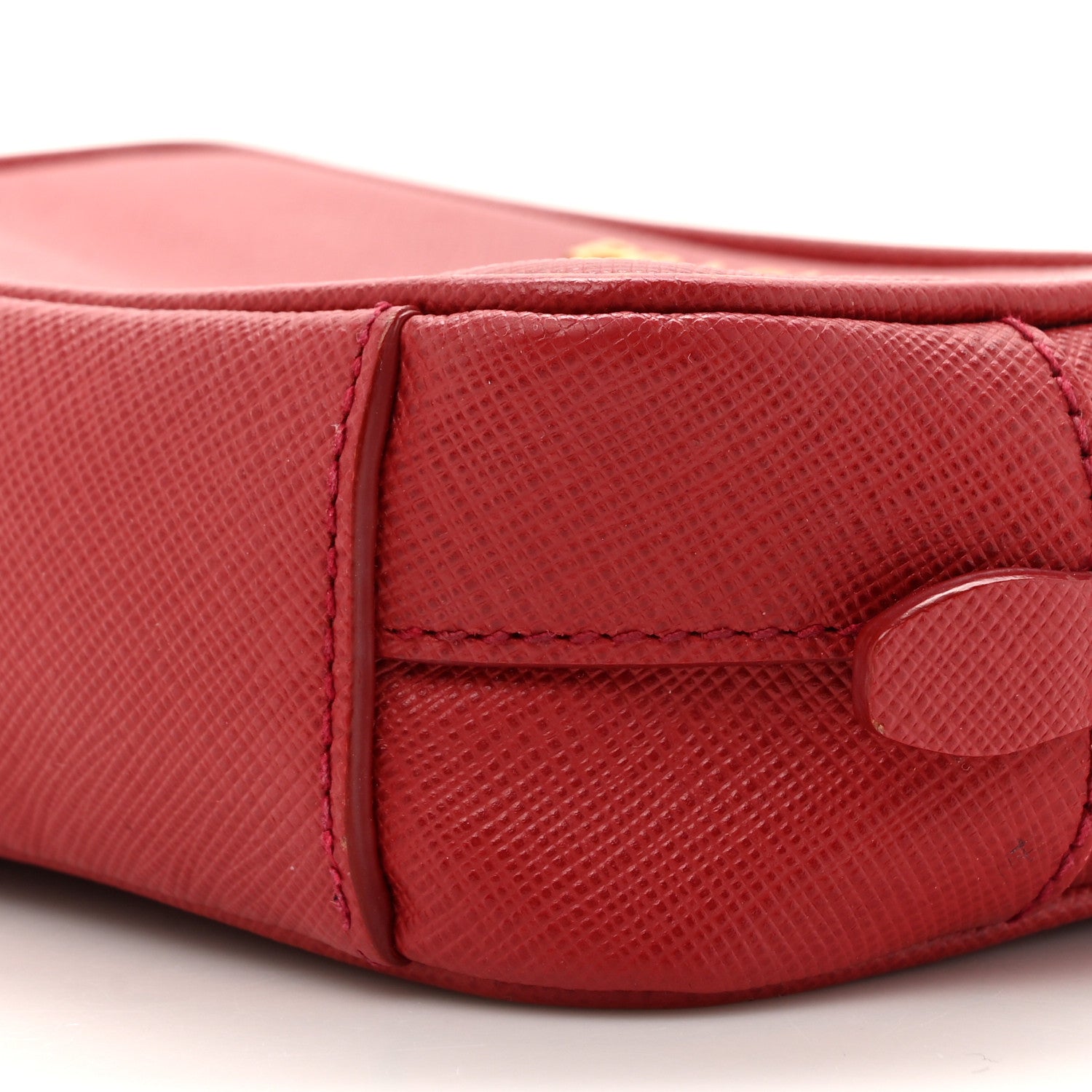 Prada Saffiano Mini Camera Crossbody Bag Fuoco 8 of 17