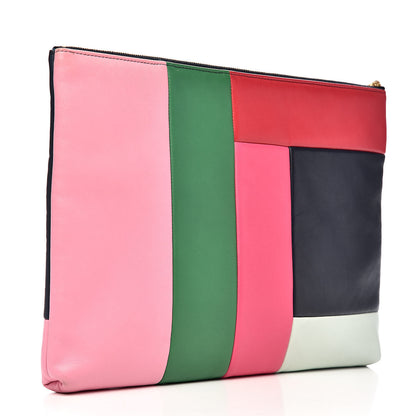 Chanel Lambskin Colorblock Cosmetic Case Multicolor 3 of 10