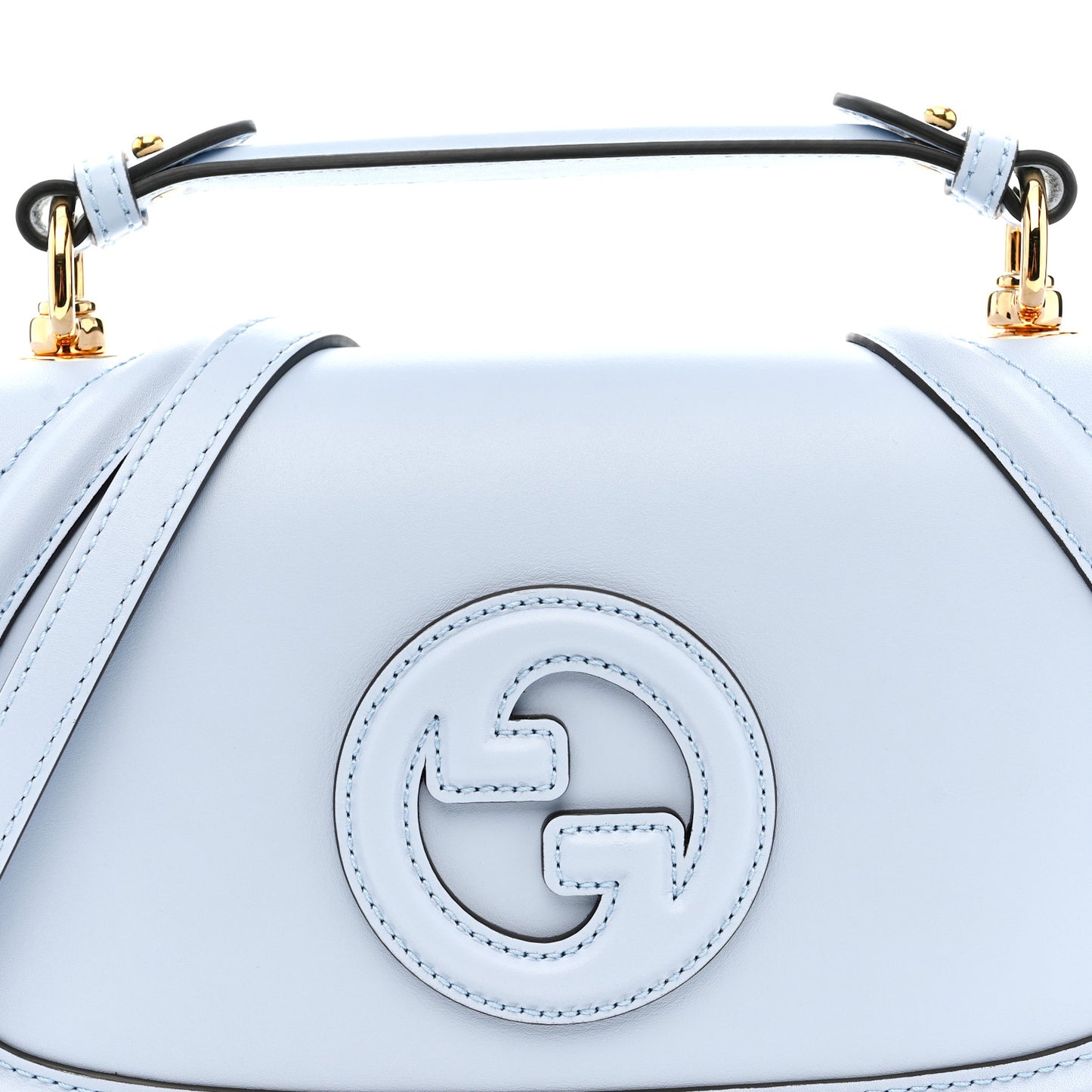 Roxy Calfskin Medium Blondie Top Handle Bag Cloudy Blue