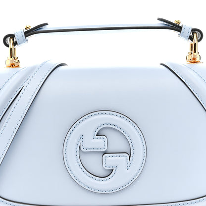 Gucci Roxy Calfskin Medium Blondie Top Handle Bag Cloudy Blue 8 of 10