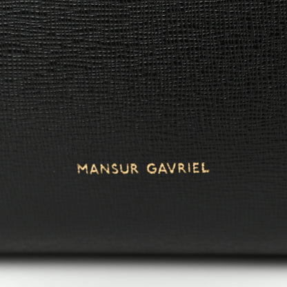 Mansur Gavriel Calfskin Mini Bucket Bag Black Royal Blu 7 of 12