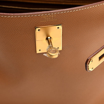 Hermes Courchevel Kelly Retourne 32 Gold 6 of 10