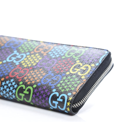 Gucci GG Supreme Monogram Psychedelic Zip Around Wallet Black Multicolor 8 of 8