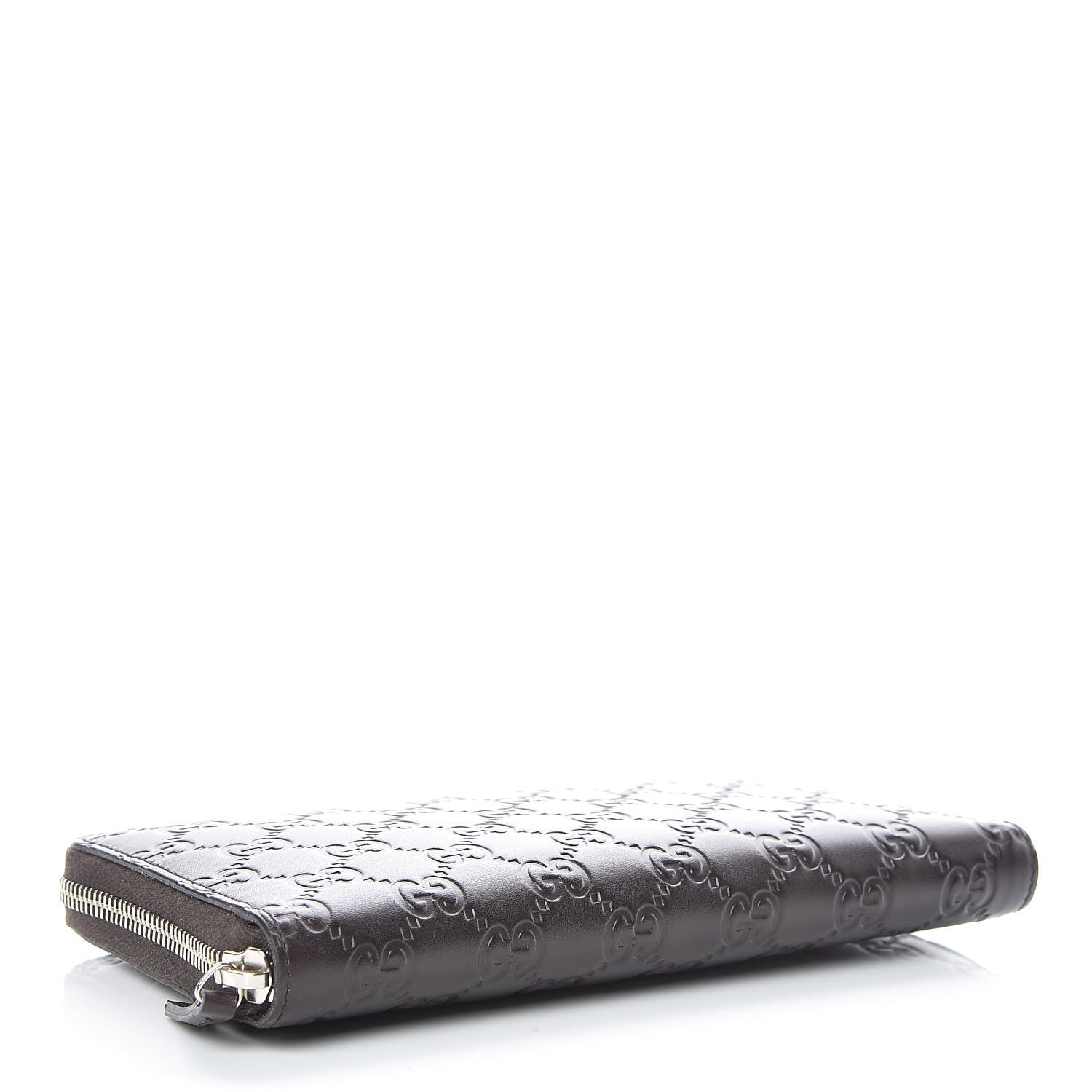 Gucci Guccissima Signature Zip Around Organizer Wallet Chocolate 4 of 10