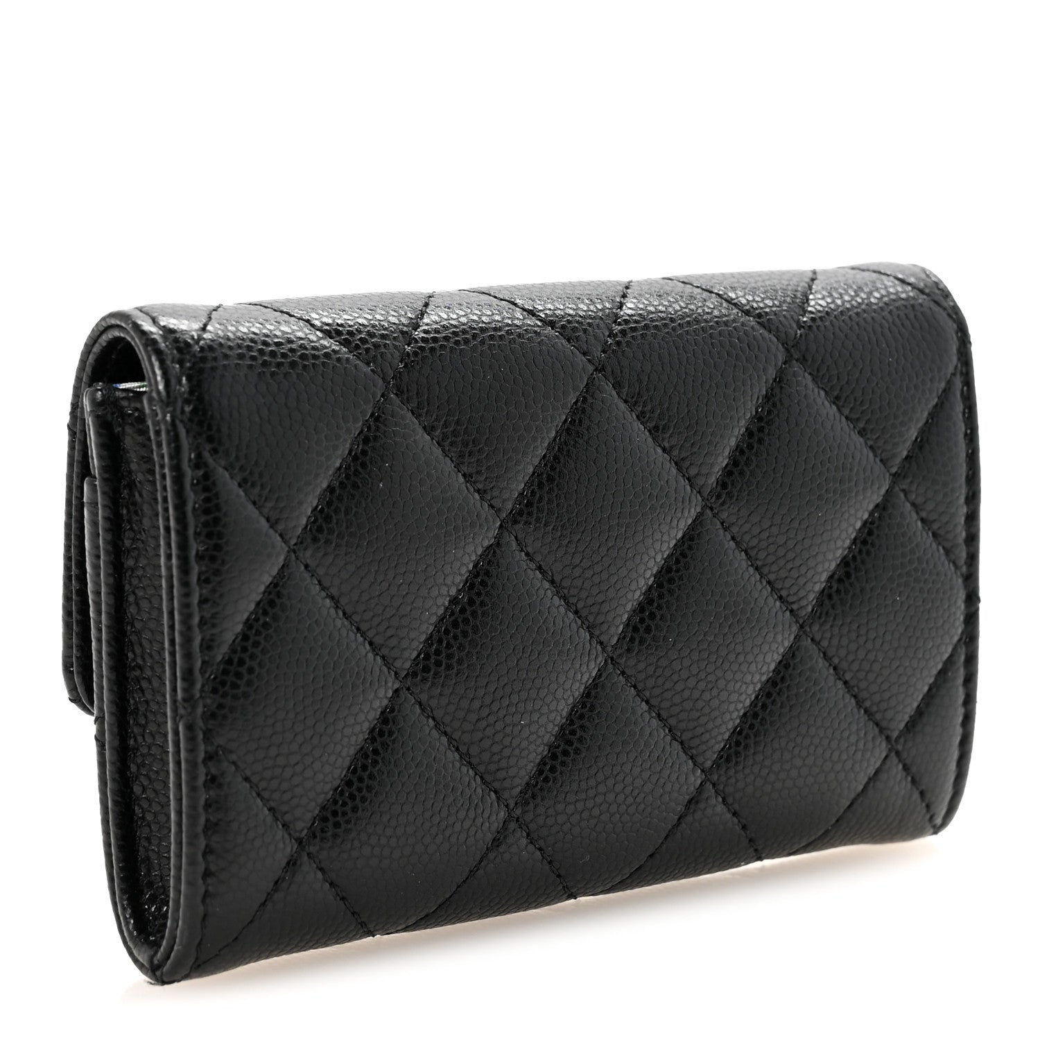Chanel Caviar Quilted CC Flap Card Holder Black 3 of 8