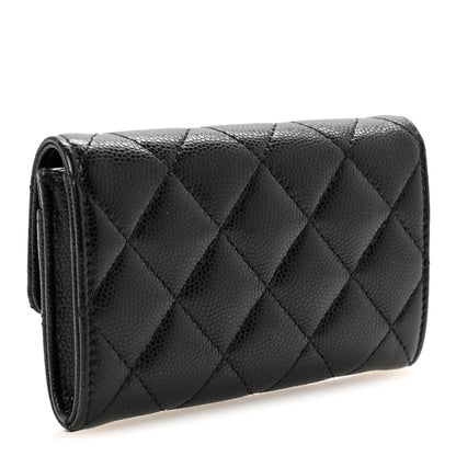 Chanel Caviar Quilted CC Flap Card Holder Black 3 of 8