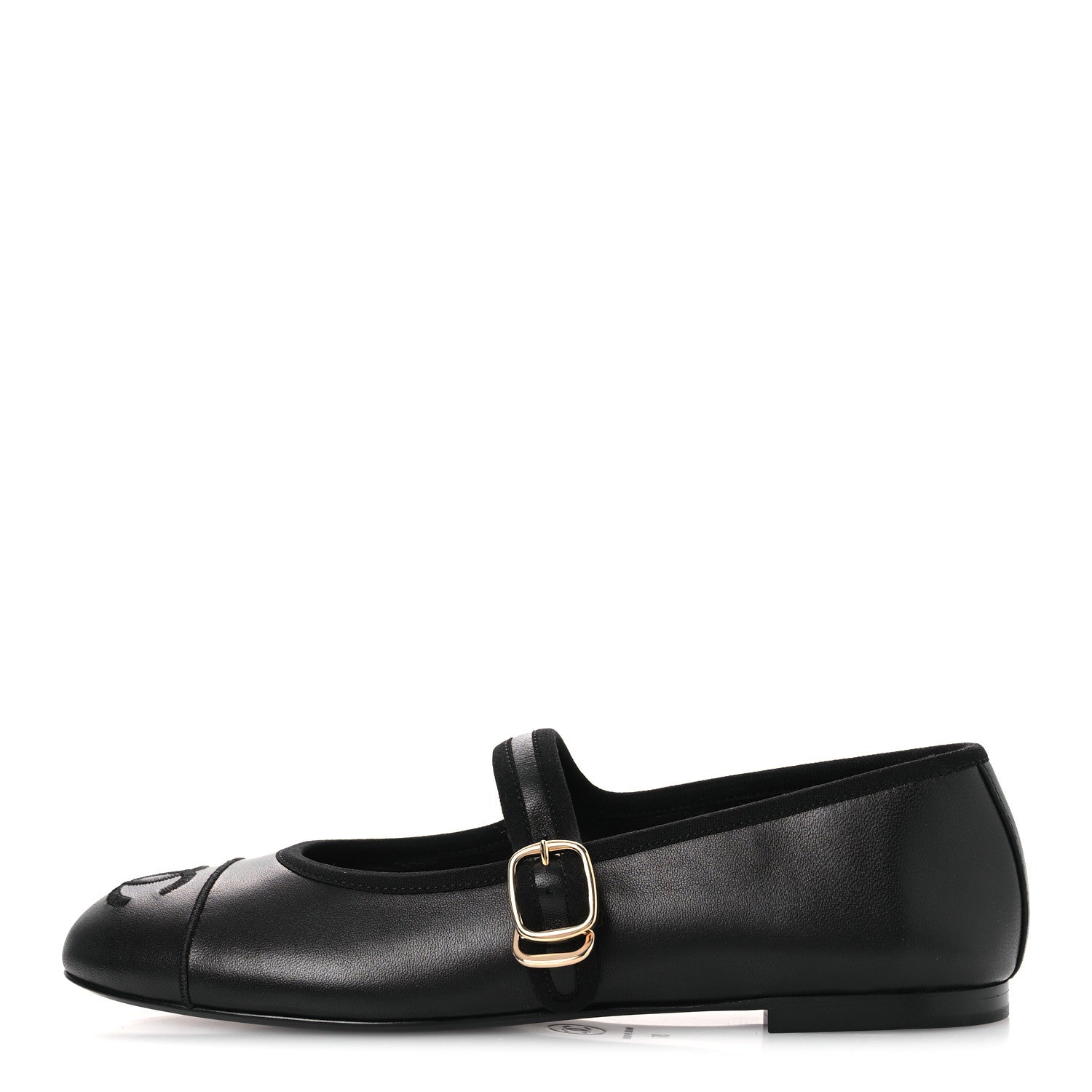 Chanel Lambskin Mary Jane Flats 37 Black 1 of 11