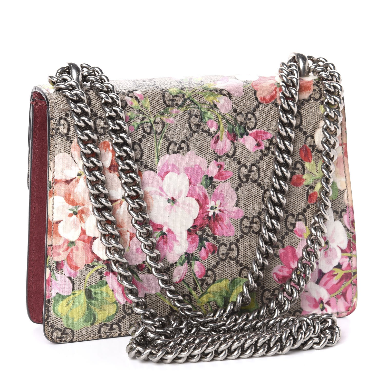 Gucci GG Supreme Monogram Blooms Mini Dionysus Shoulder Bag Beige Multicolor Dry Rose 3 of 12