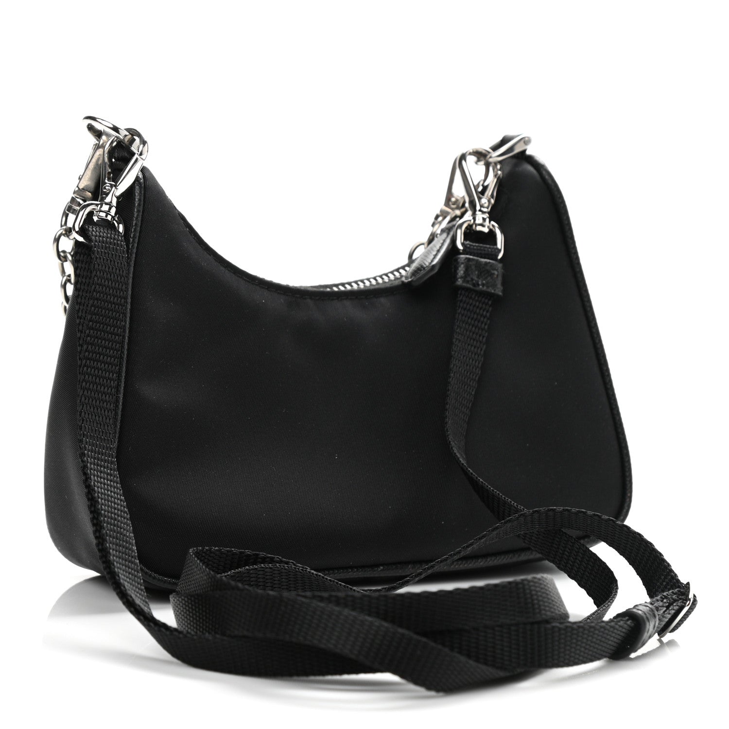 Prada Tessuto Nylon Mini Re-Edition 2000 Shoulder Bag Black 3 of 9