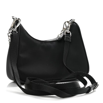 Prada Tessuto Nylon Mini Re-Edition 2000 Shoulder Bag Black 3 of 9