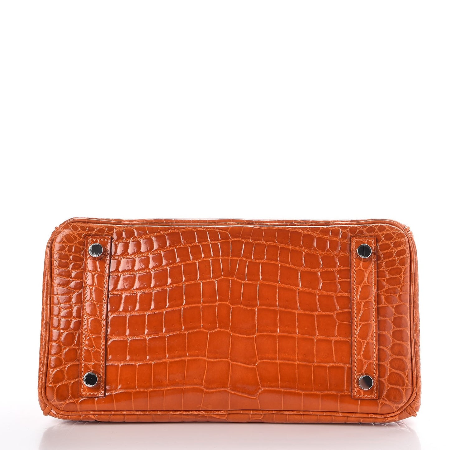 Shiny Niloticus Crocodile Birkin 25 Orange