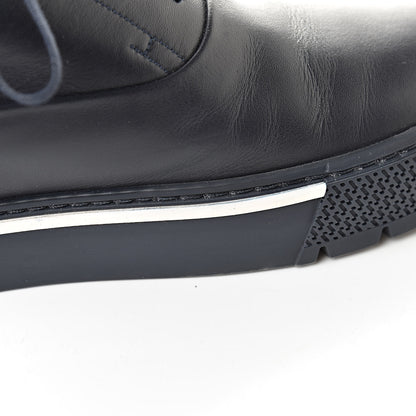 Hermes Calfskin Mens Saxo Oxford 41 Marine 10 of 12